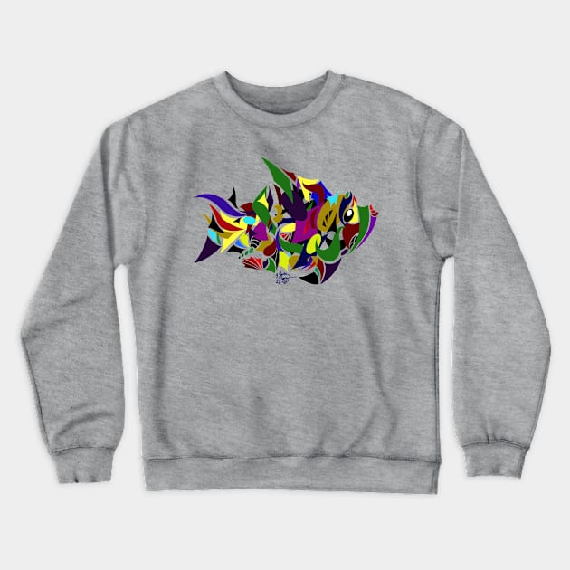 Fish Crewneck Sweatshirt by fakelarry